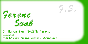 ferenc svab business card